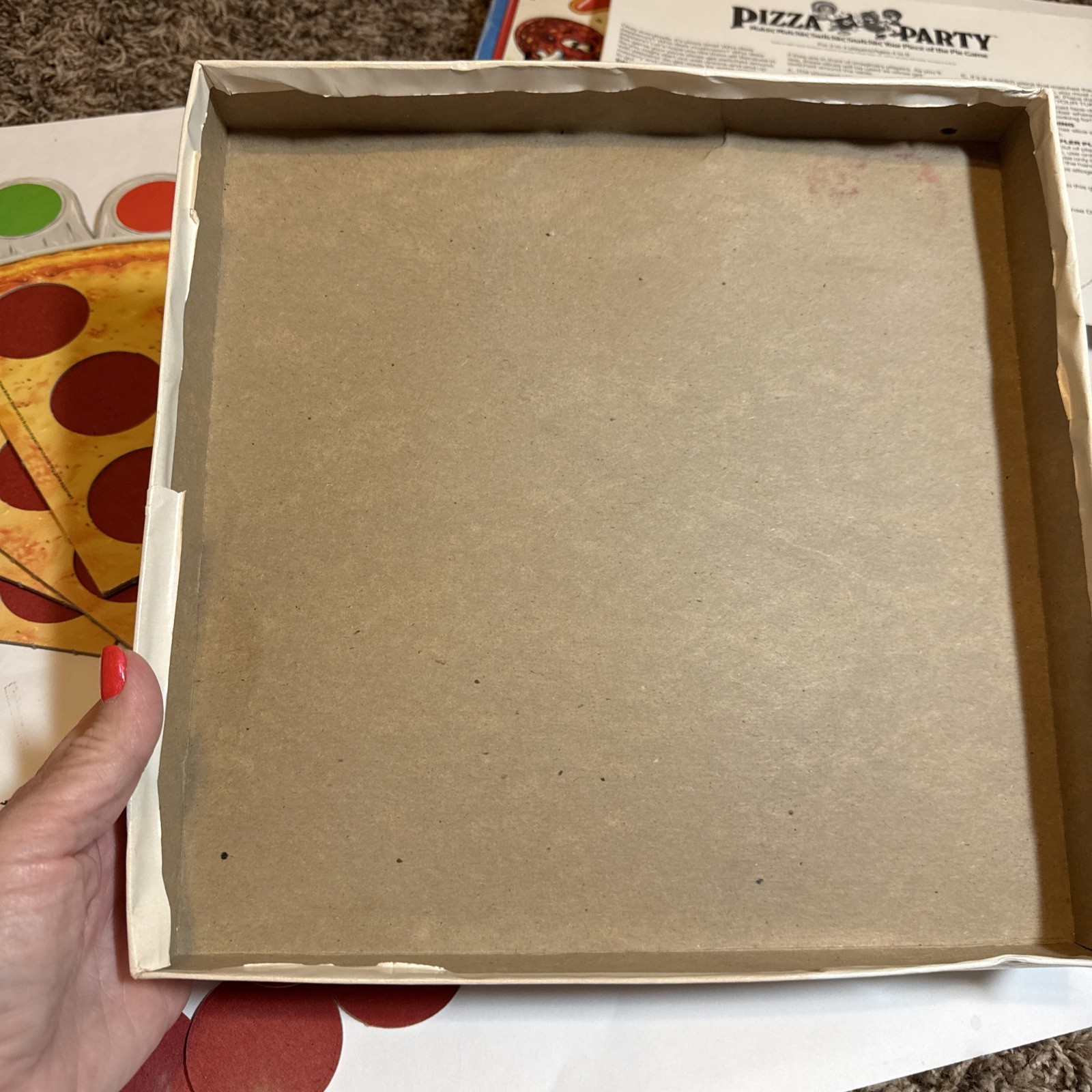 Vintage 1987 PIZZA PARTY Board Game Parker Brothers 100% COMPLETE Instructions