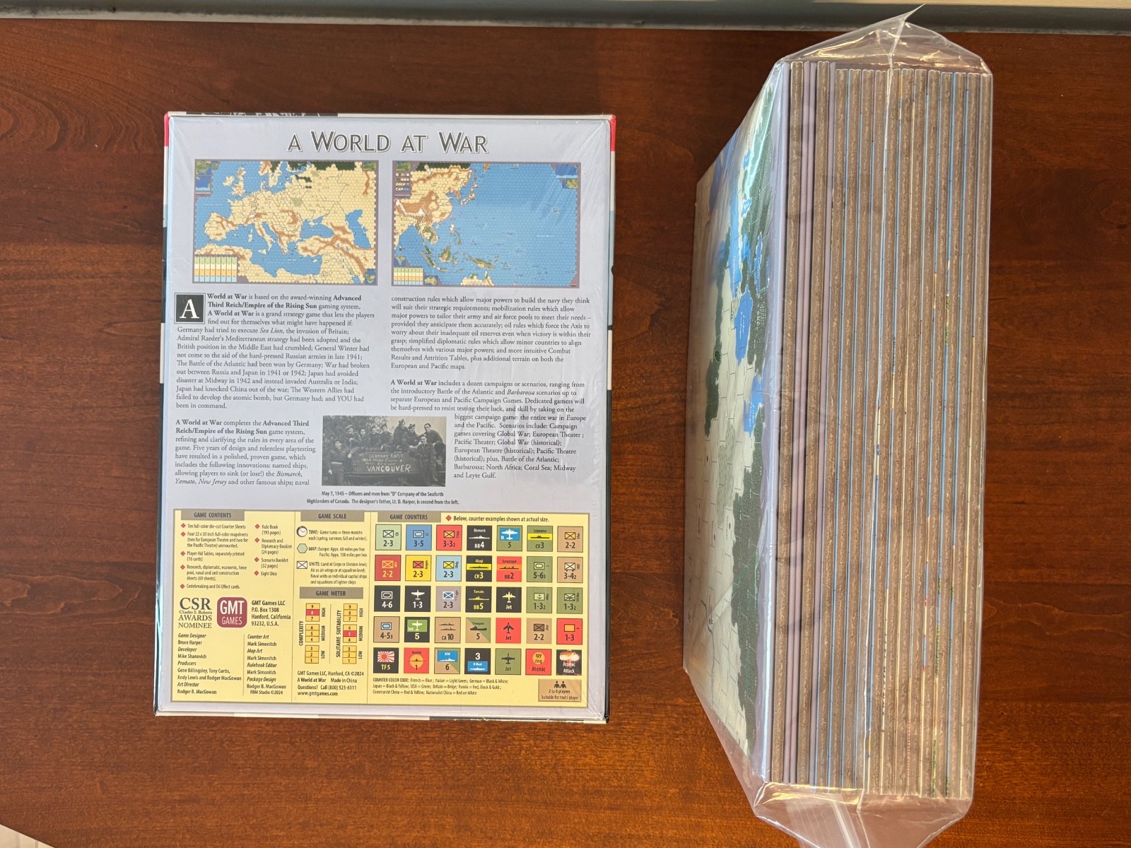 A World at War 4th Printing & Mounted Maps GMT NEW IN SHRINK