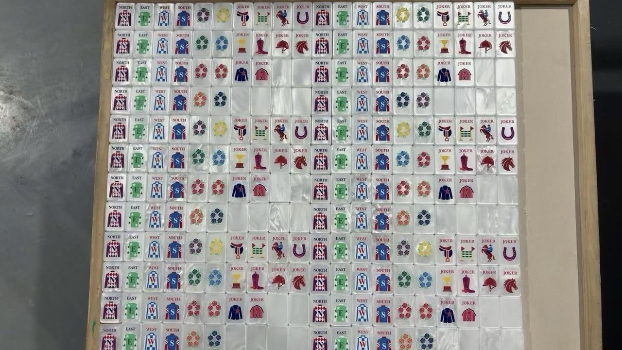 Year of The Horse Inspired Pearl Colored American Mahjong Tiles