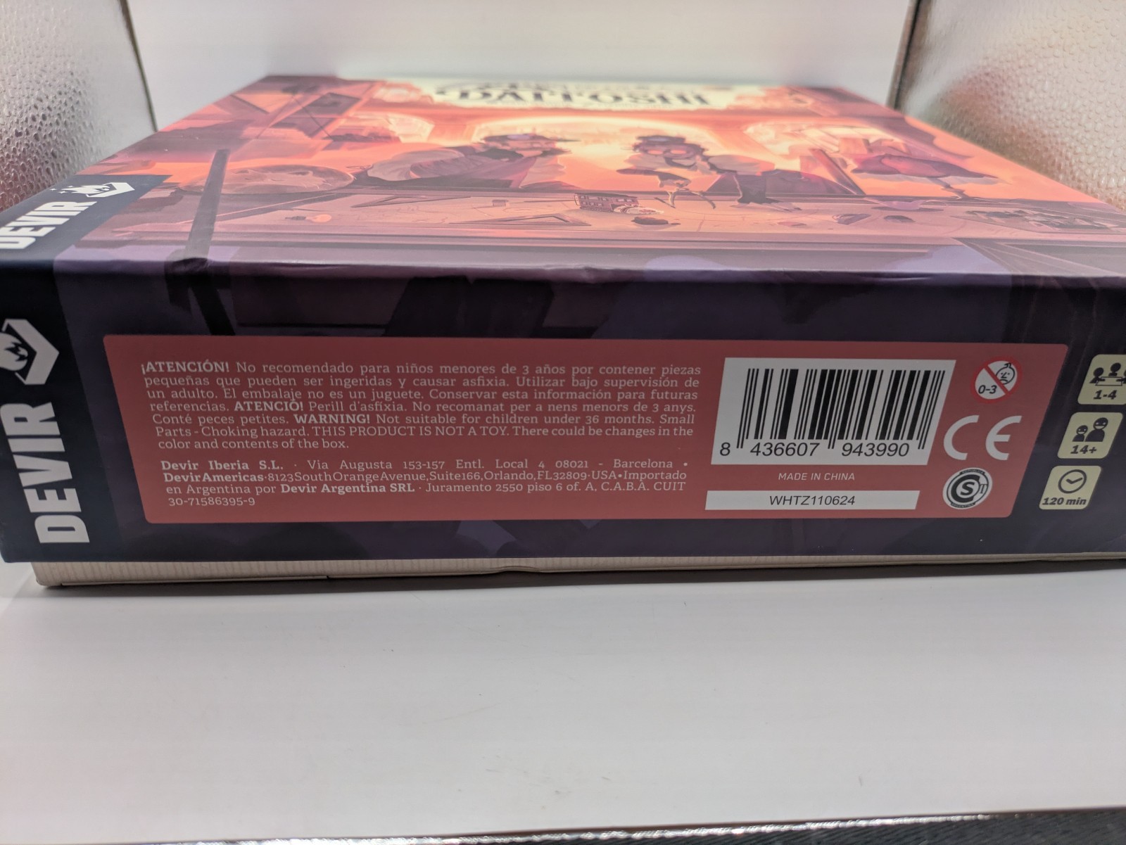 Devir Daitoshi Steam Board Game! Ages 14+ with 3D Printed Insert! NEW OPEN BOX