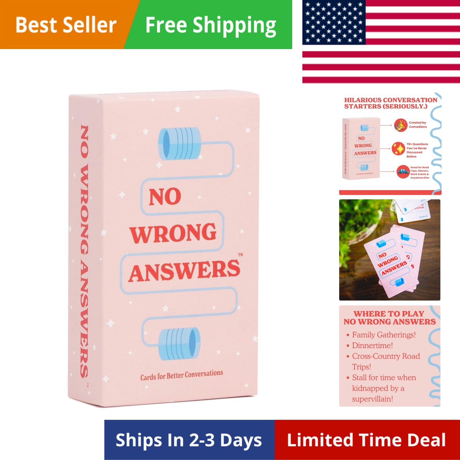 Hilarious Card Game, Conversation Starter – Fun Activity for Family, Teens, P…