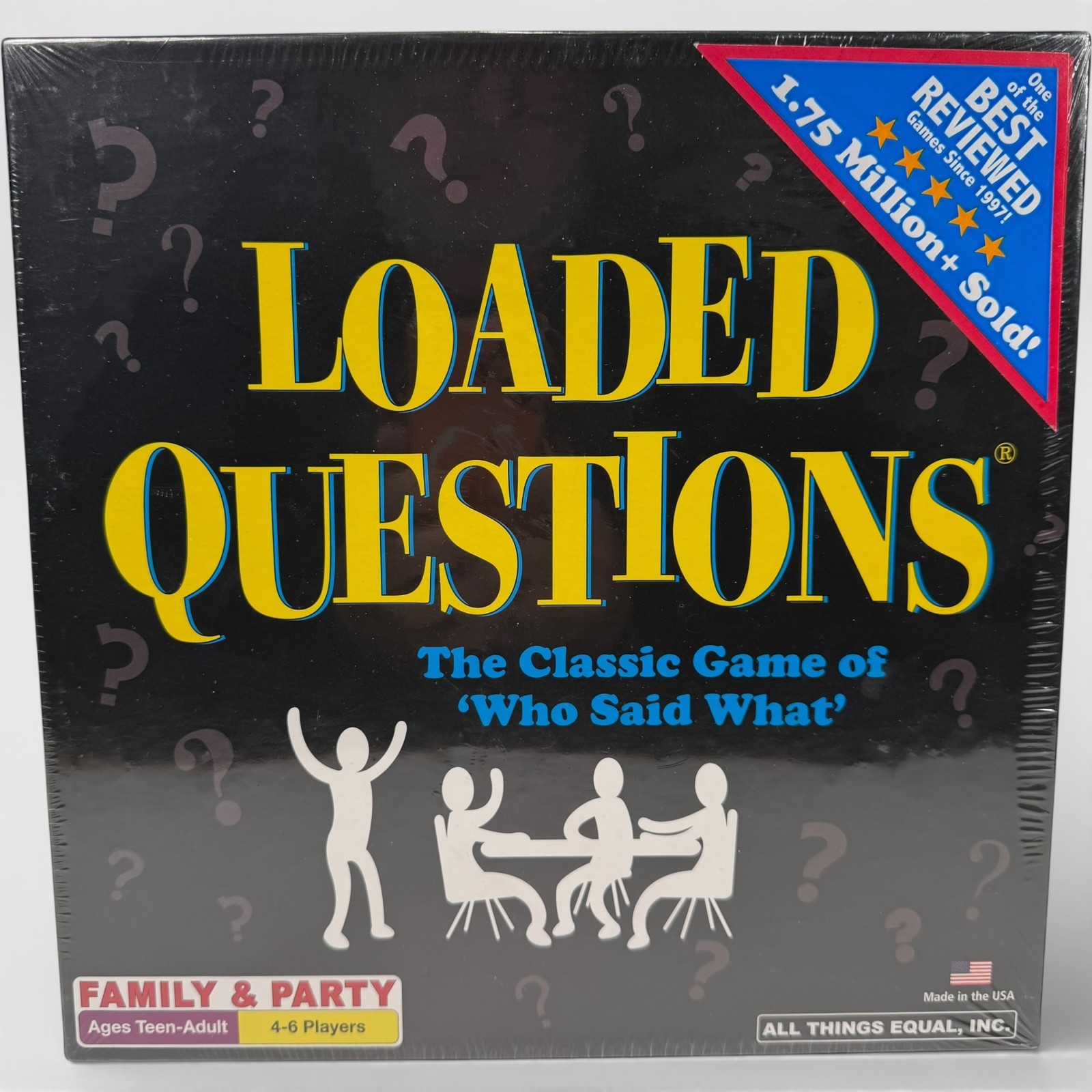 LOADED QUESTIONS Family & Party Game 4-6 Players Teen to Adult All Things Equal