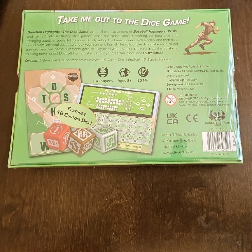 Baseball Highlights: The Dice Game. New Sealed Kickstarter Exclusive