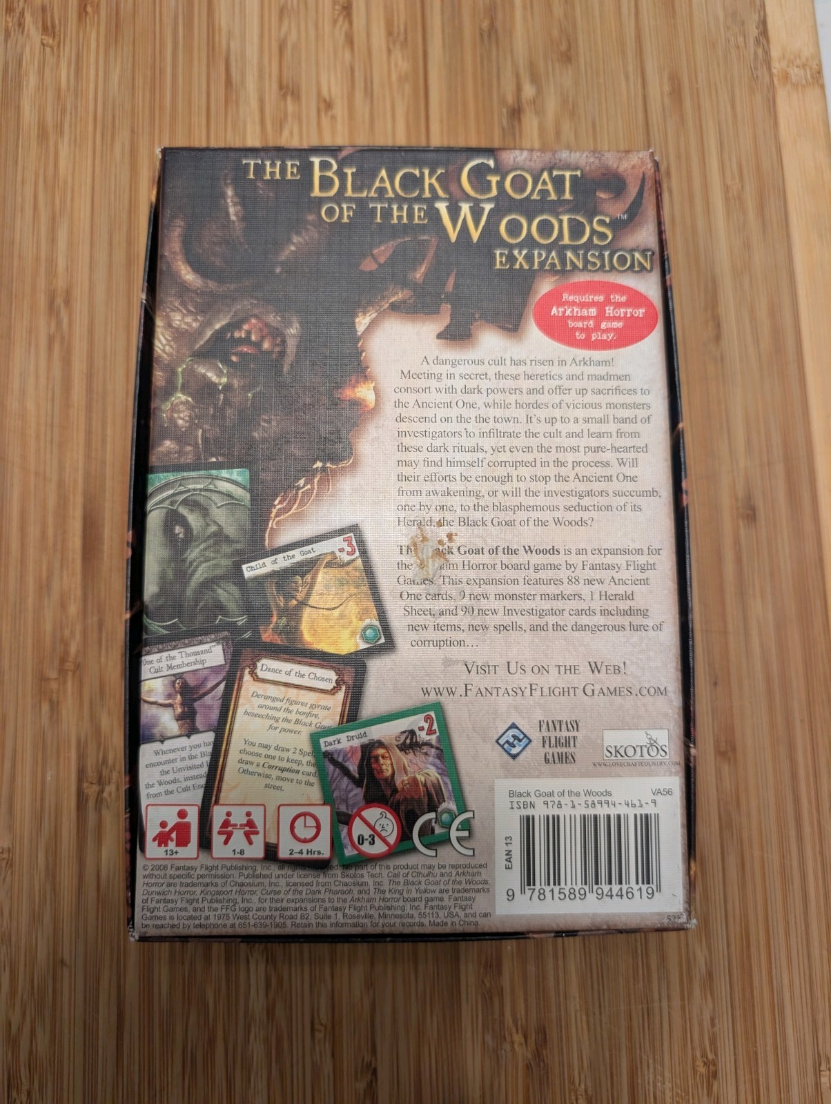 Arkham Horror The Black Goat of the Woods Expansion COMPLETE OOP FFG 2008