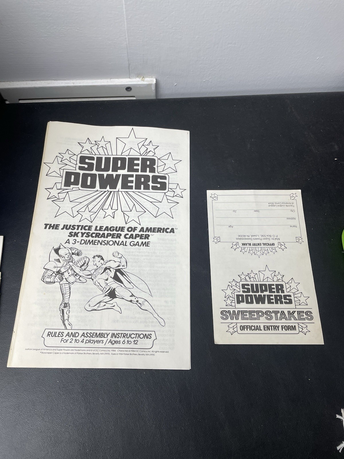 Parker Brothers 1984 Super Powers Justice League 3D Game DC Comics Complete