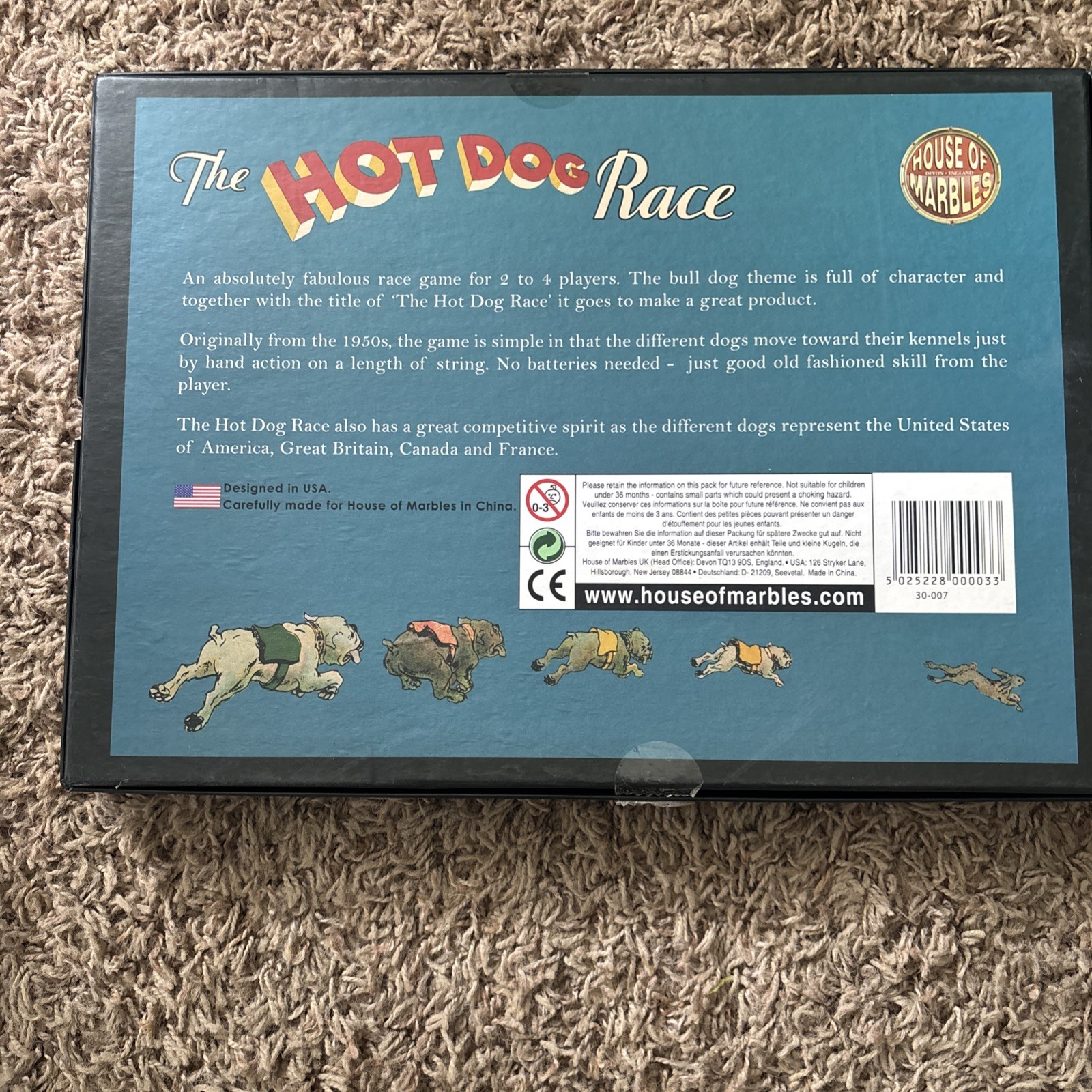 The Hot Dog Race Game By The House Of Marbles