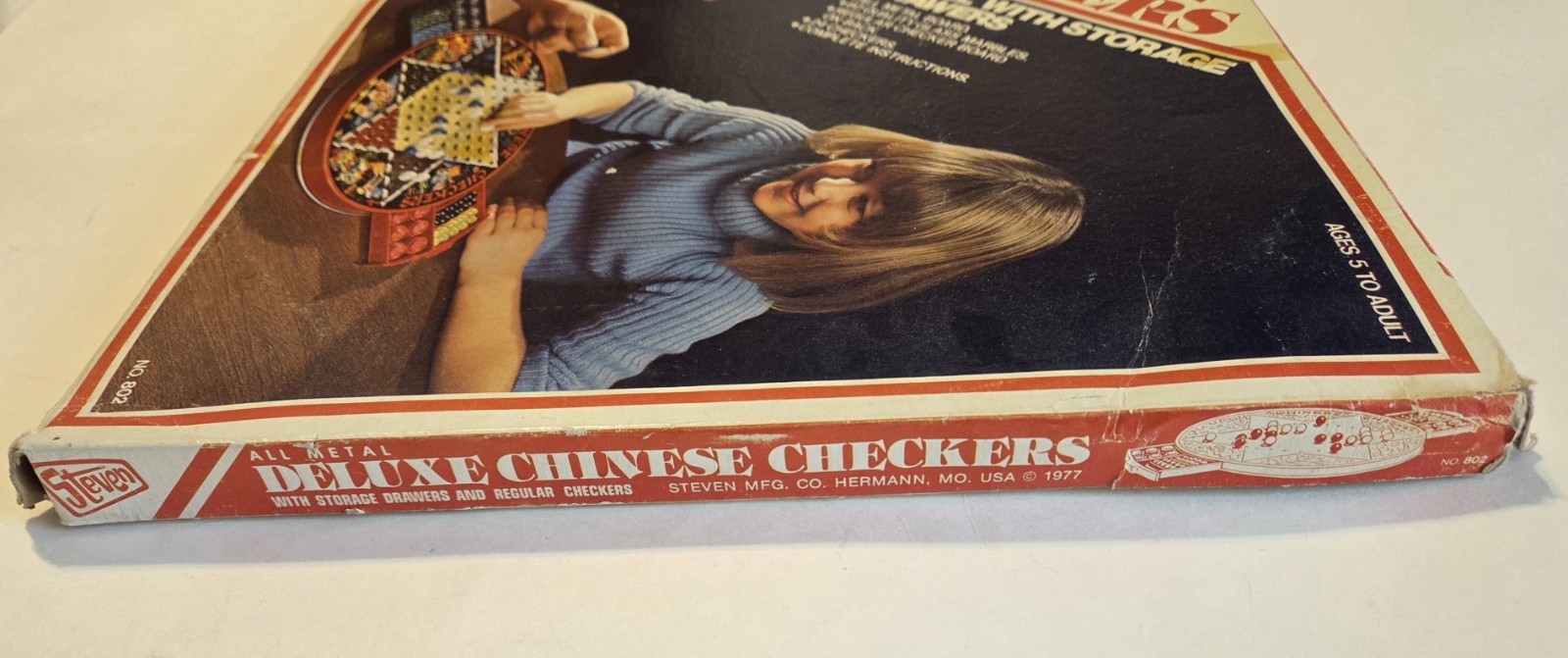 Vintage 1977 Chinese Checkers & Regular Checkers Deluxe Tin Board Game by Steven