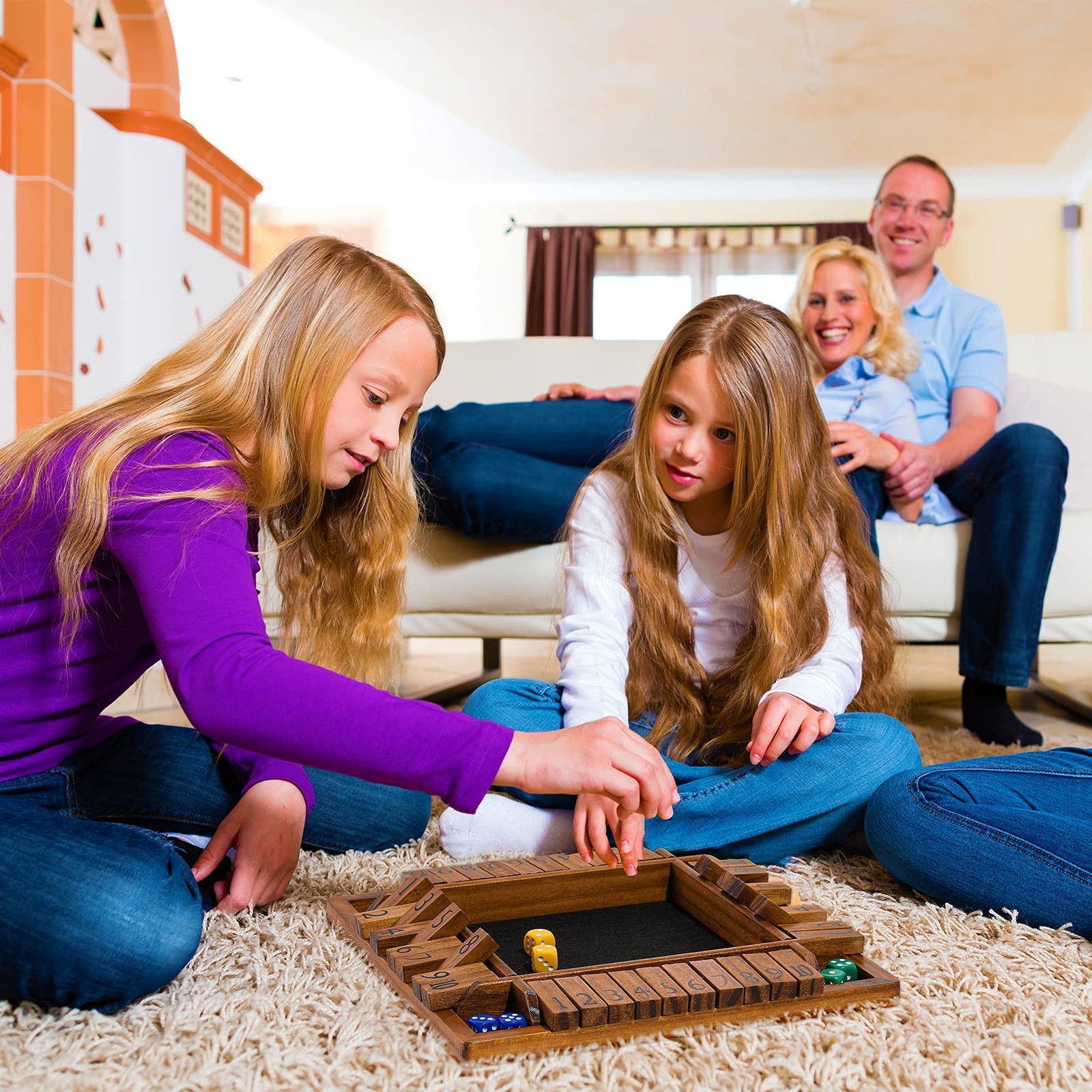 Shut The Box Game Wooden for 1-4 Players，Educational & Fun Wooden Board Game …
