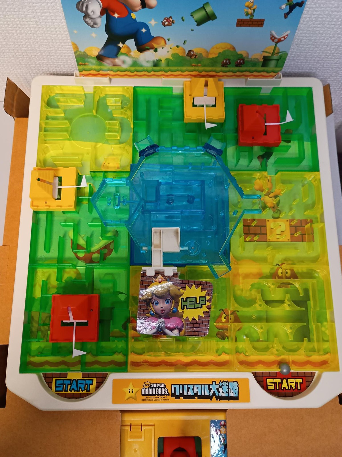 New Super Mario Bros Vintage Marble Maze Game Epoch 2006 Boxed Japan