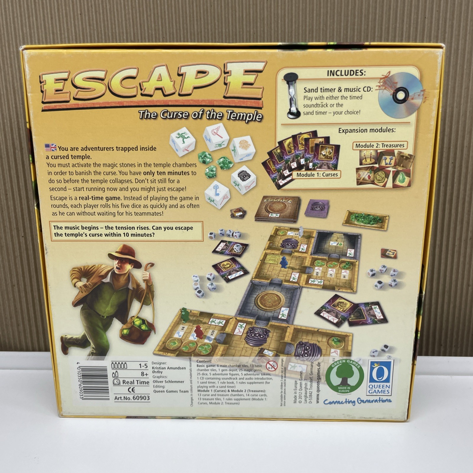 Escape Curse of The Temple Board Game Queen Games Real Time Adventure Family