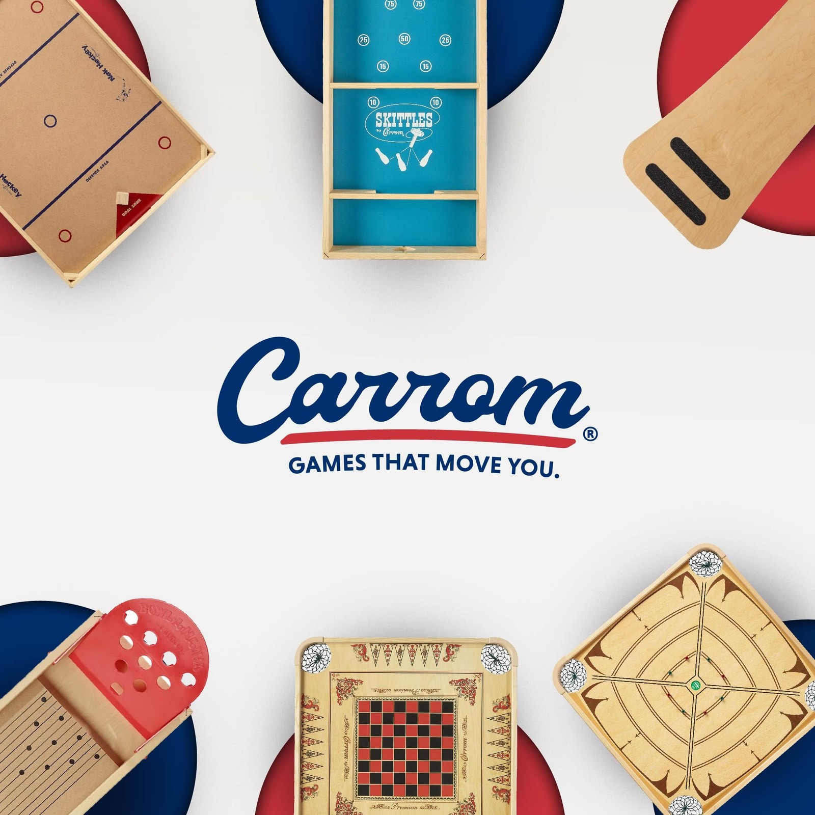 Carrom Board Game Set — Large Board Games for Adults & Children — Over 100 Board