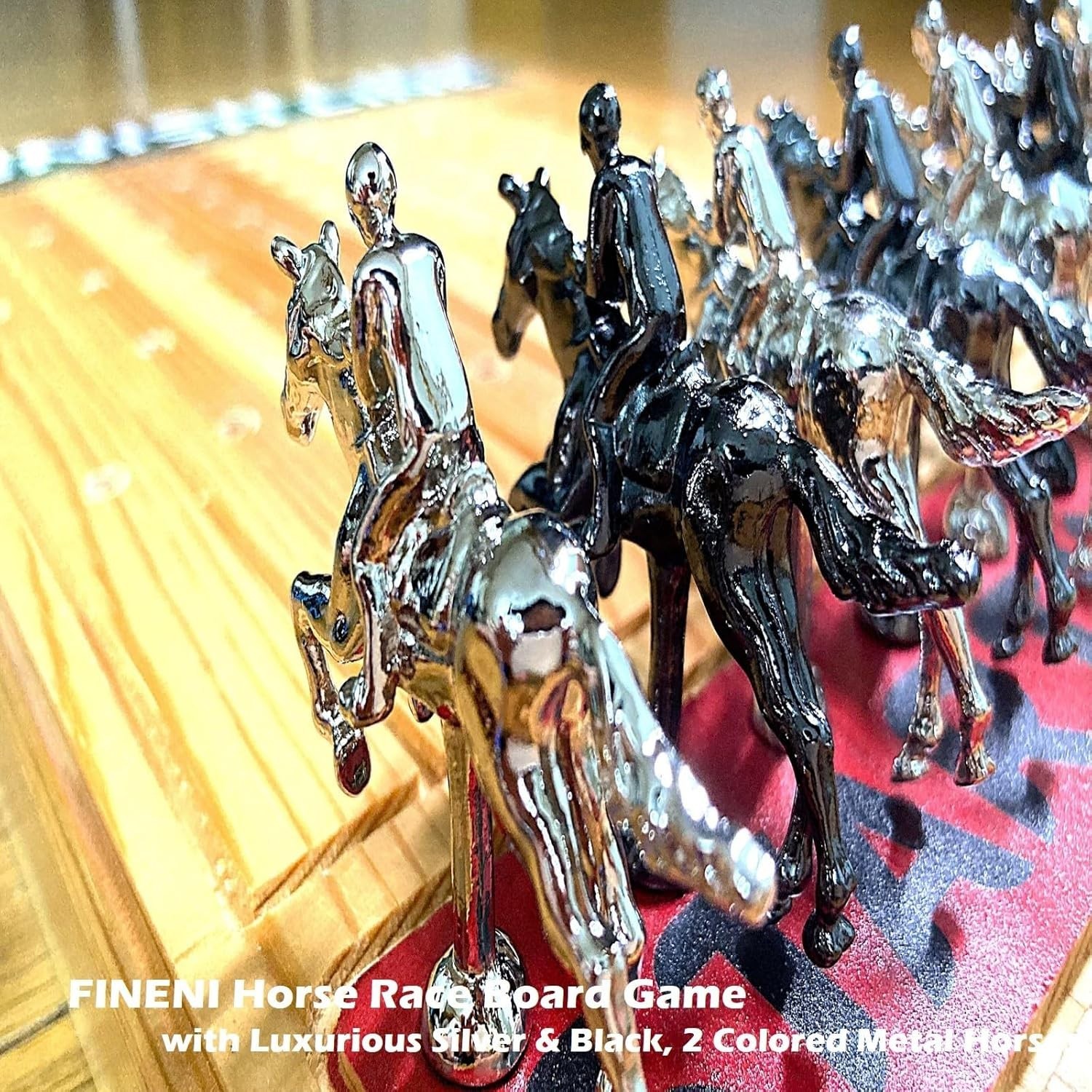 Horse Racing Game for Adults, Horse Race Board Game with 11 Luxurious Metal H…