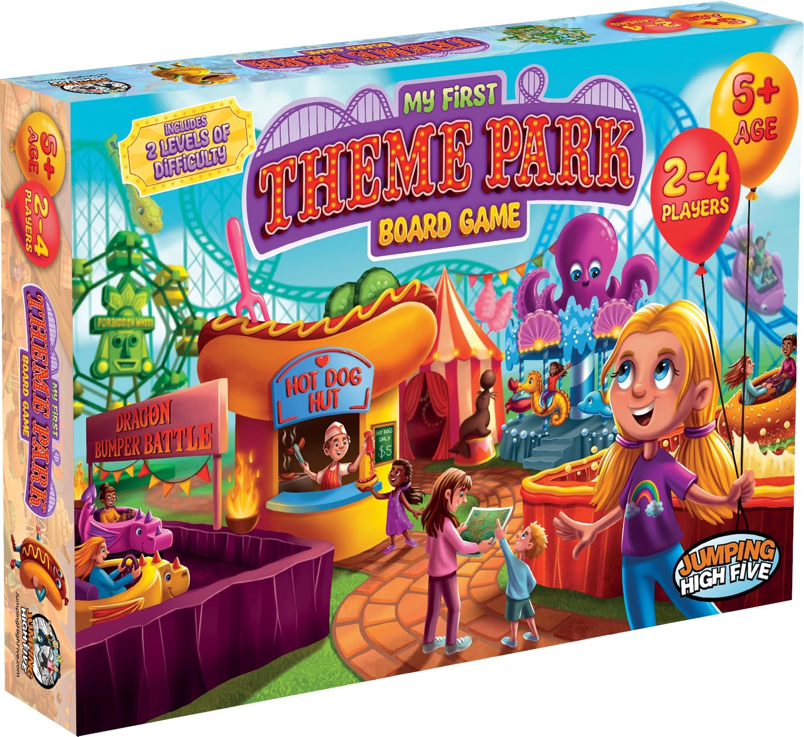 My First Theme Park Board Game for Ages 5+- Build an Amusement Park with Cute…