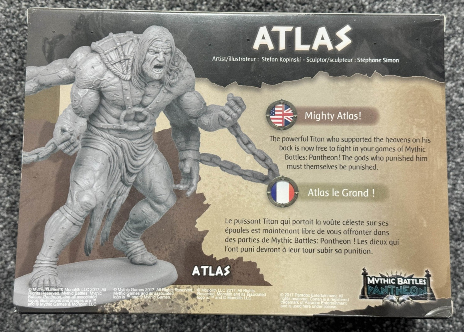 Mythic Battles Pantheon – Atlas – Kickstarter Exclusive (New Sealed) No Cards