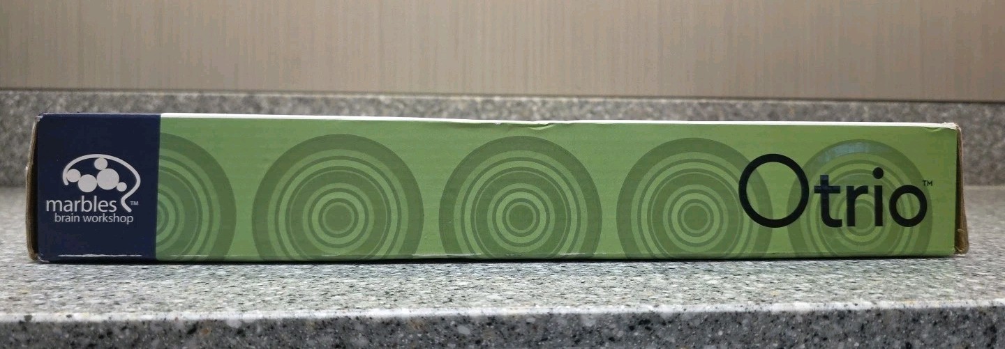 Otrio Deluxe Game Bamboo Wood Board Marbles Brain Workshop Complete