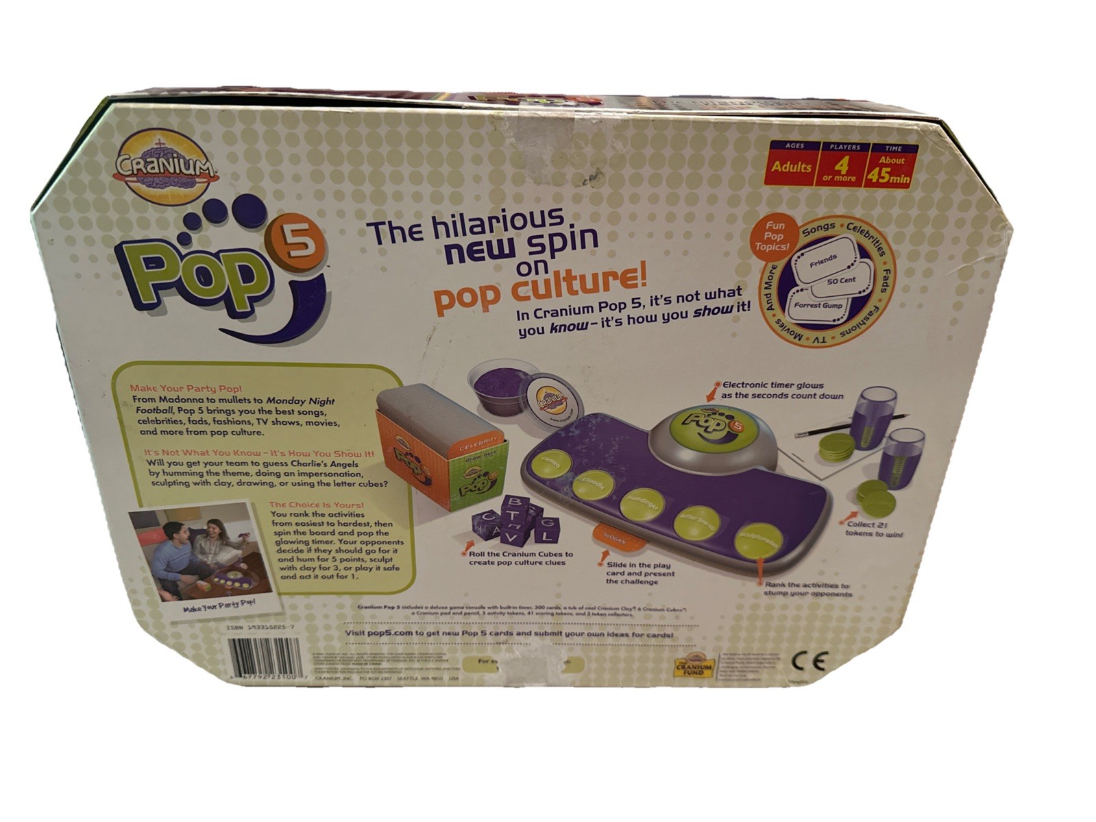 Cranium Pop 5 Adult Pop Culture Trivia Console Board Game ~ Updated Fav Game!