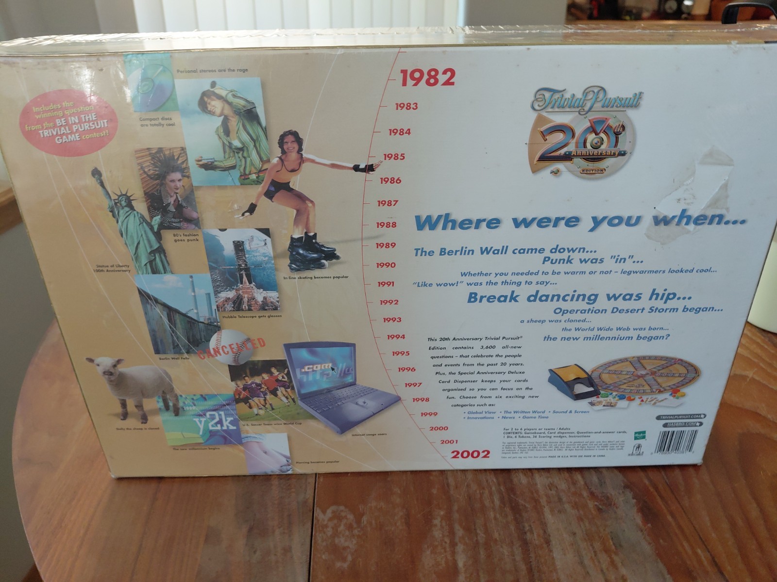 🎲 New Sealed 2002 Hasbro Trivial Pursuit 20th Anniversary Edition Board Game
