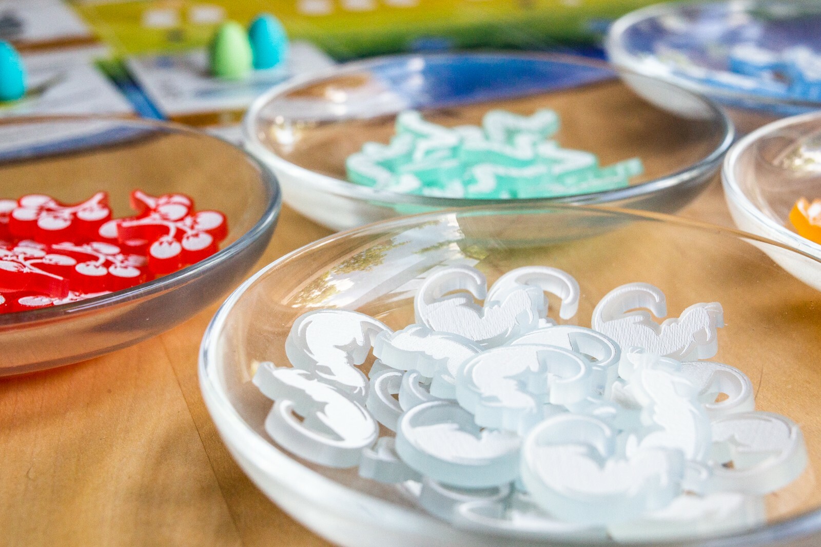 Wingspan Board game Frosted Acrylic Tokens Set