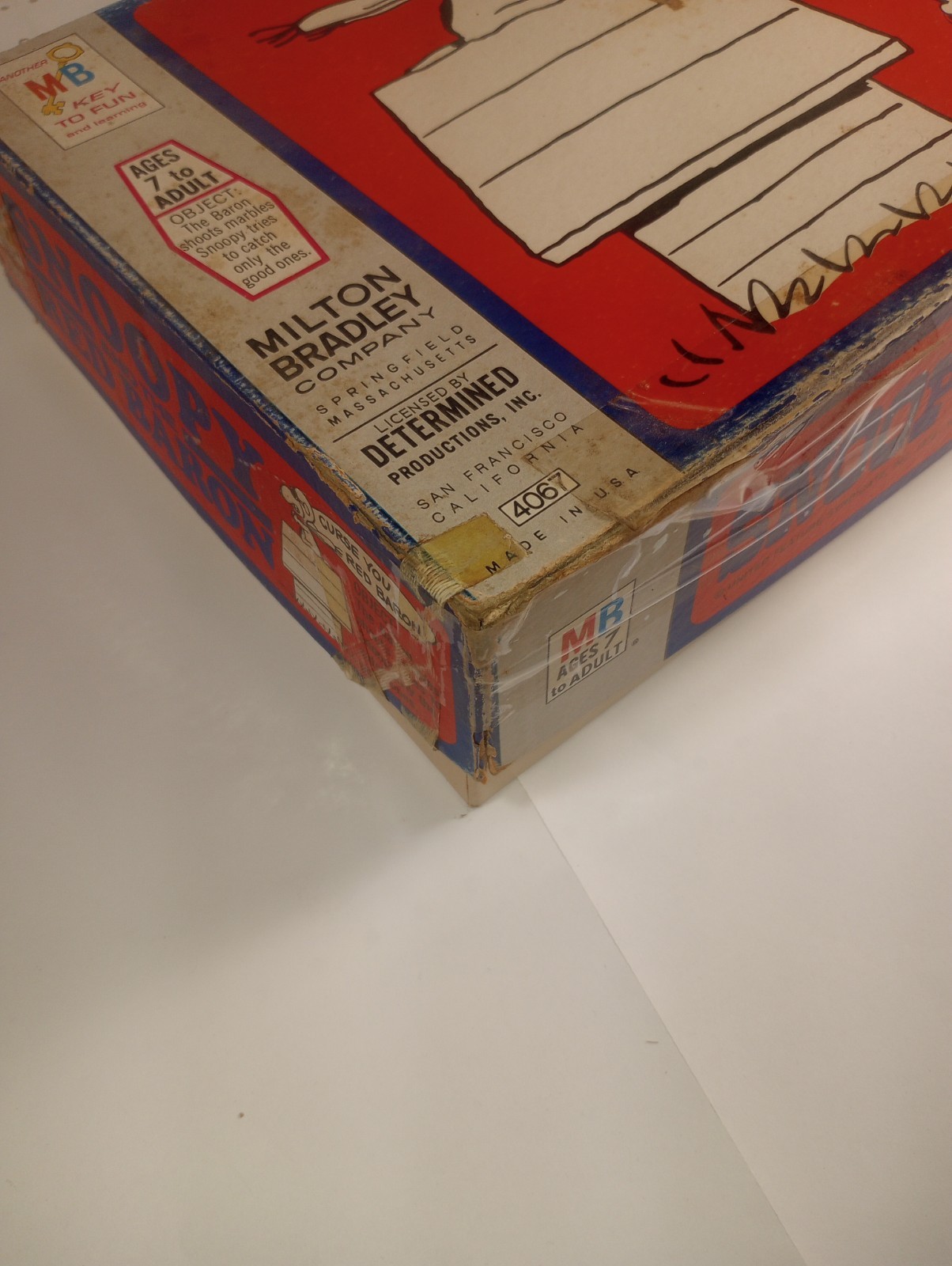 Vintage 1970 Snoopy And The Red Baron Skill and Action Game Milton Bradley