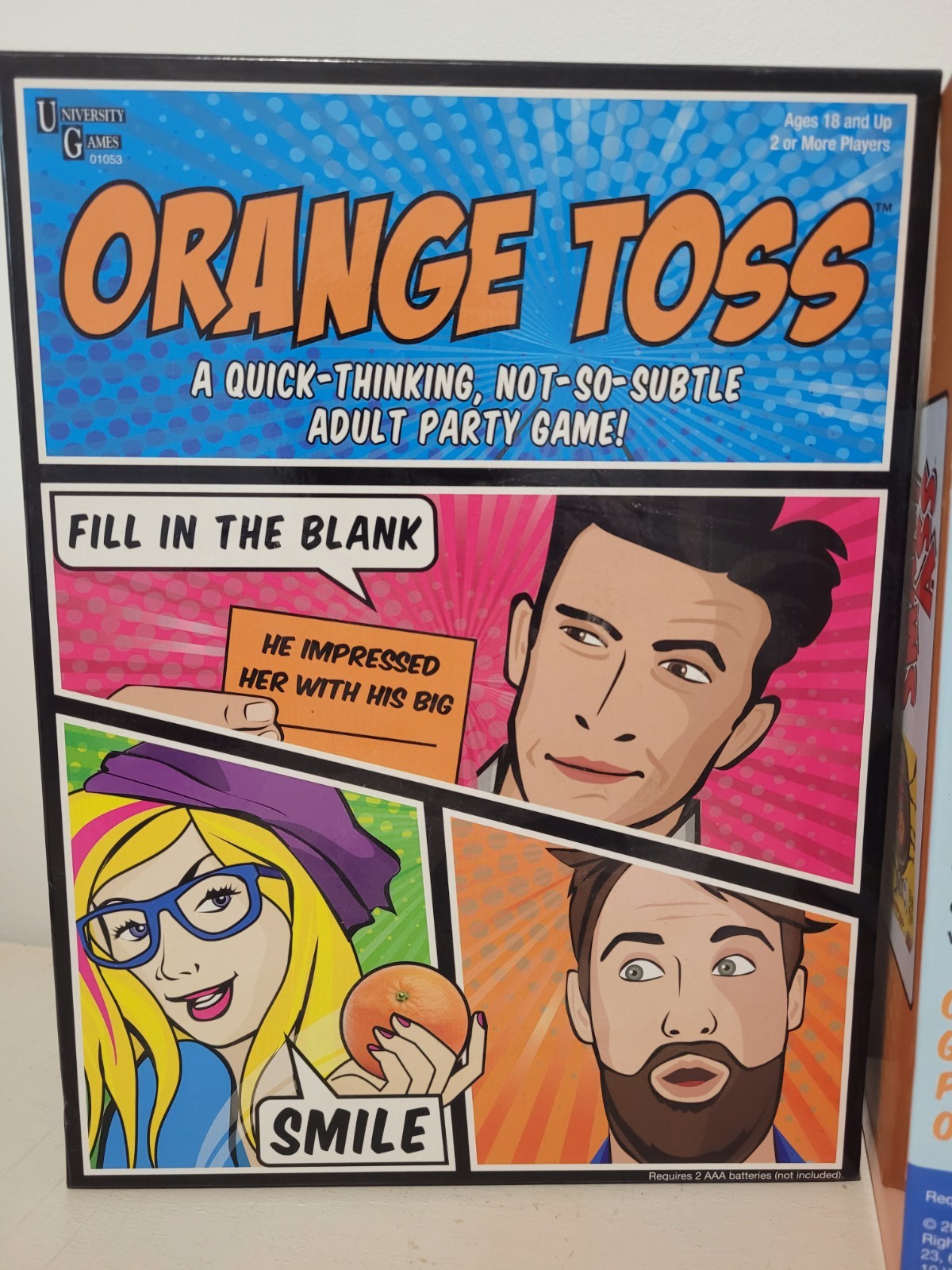 Complete- Orange Toss Adult Party Game 18+ 2-more player