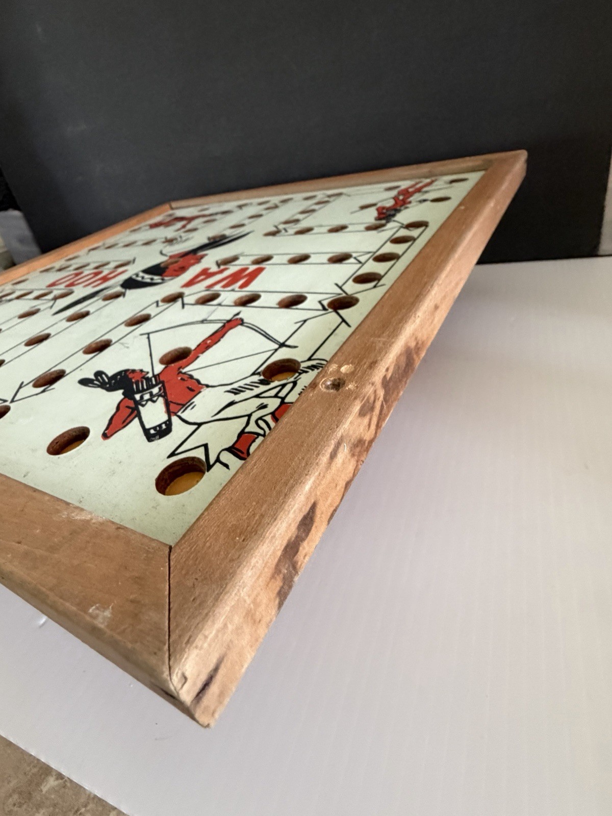 Vintage Creative Ideas Inc. WA HOO Marble Board Game, Board Only Reversible Flaw