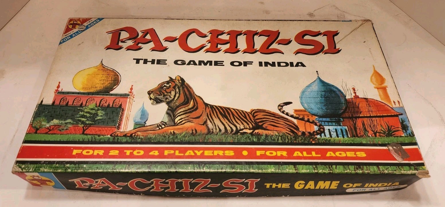Vintage ” PA-CHIZ-SI” Board Game The Game of India Transogram Family Game