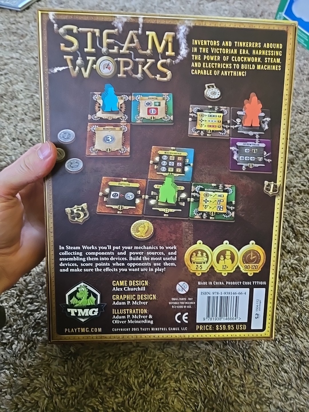 Steam Works Board Game by Alex Churchill Tasty Minstrel Games