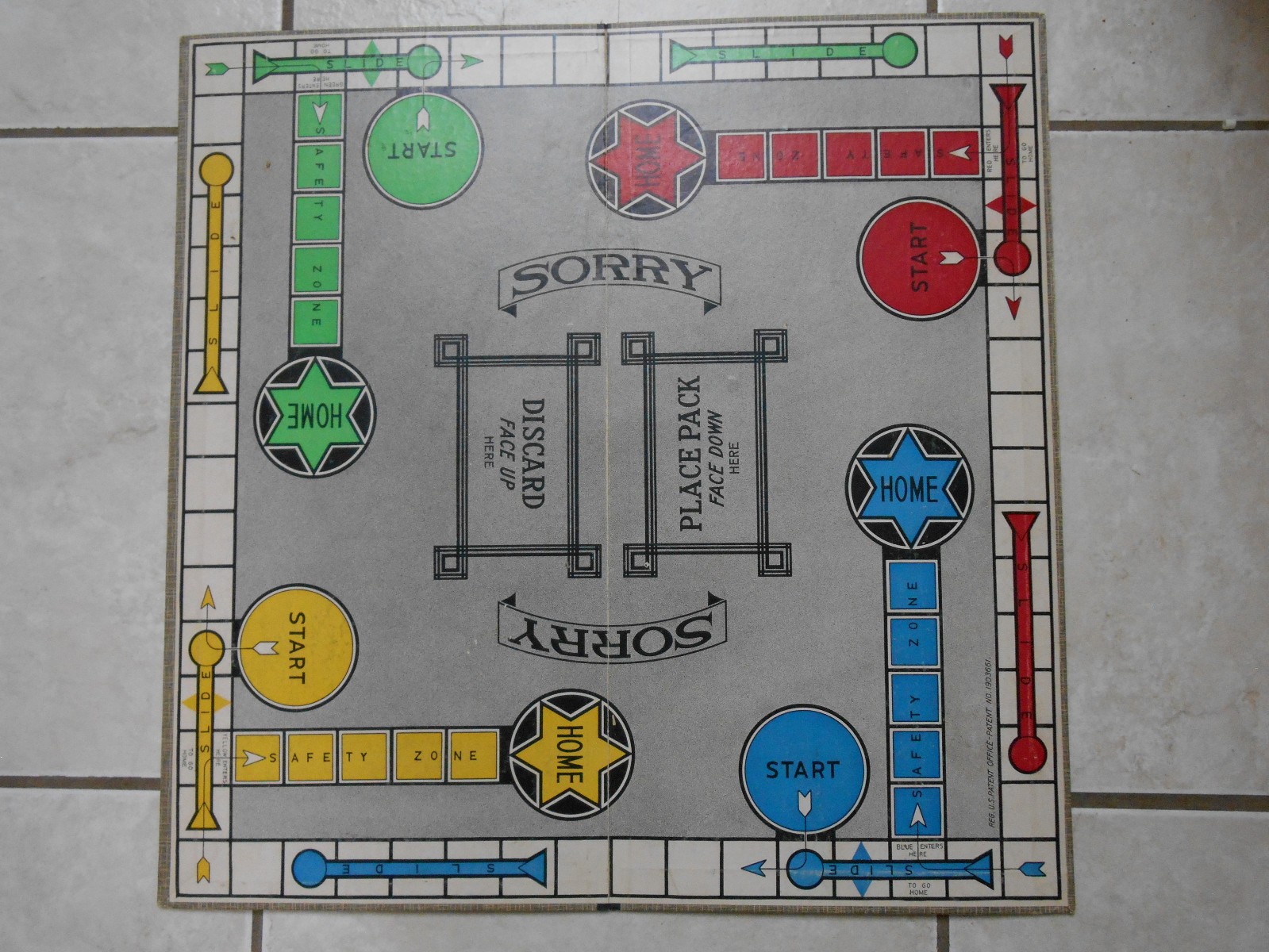 Vintage Early 1950’s Parker Brothers Sorry Board Game USA with Complete Cards