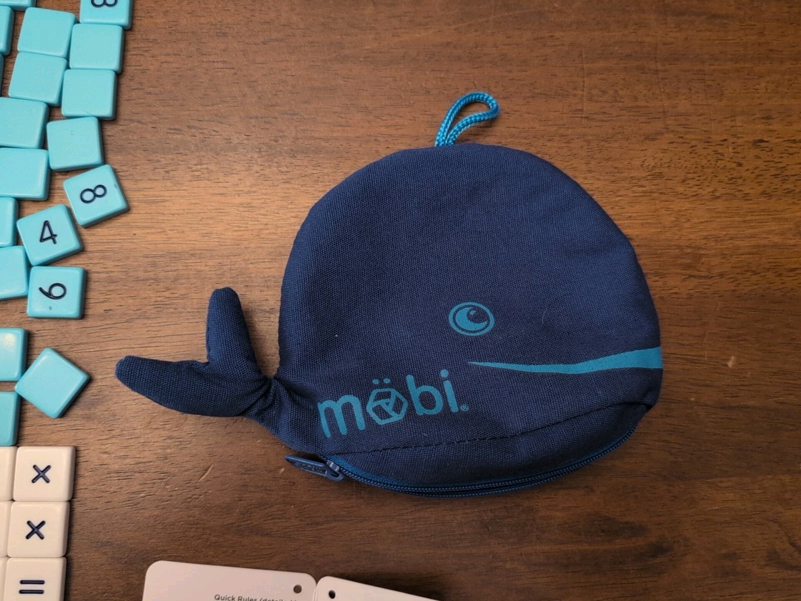 Mobi Numerical Tile Math Game W/Whale Pouch Storage Bag