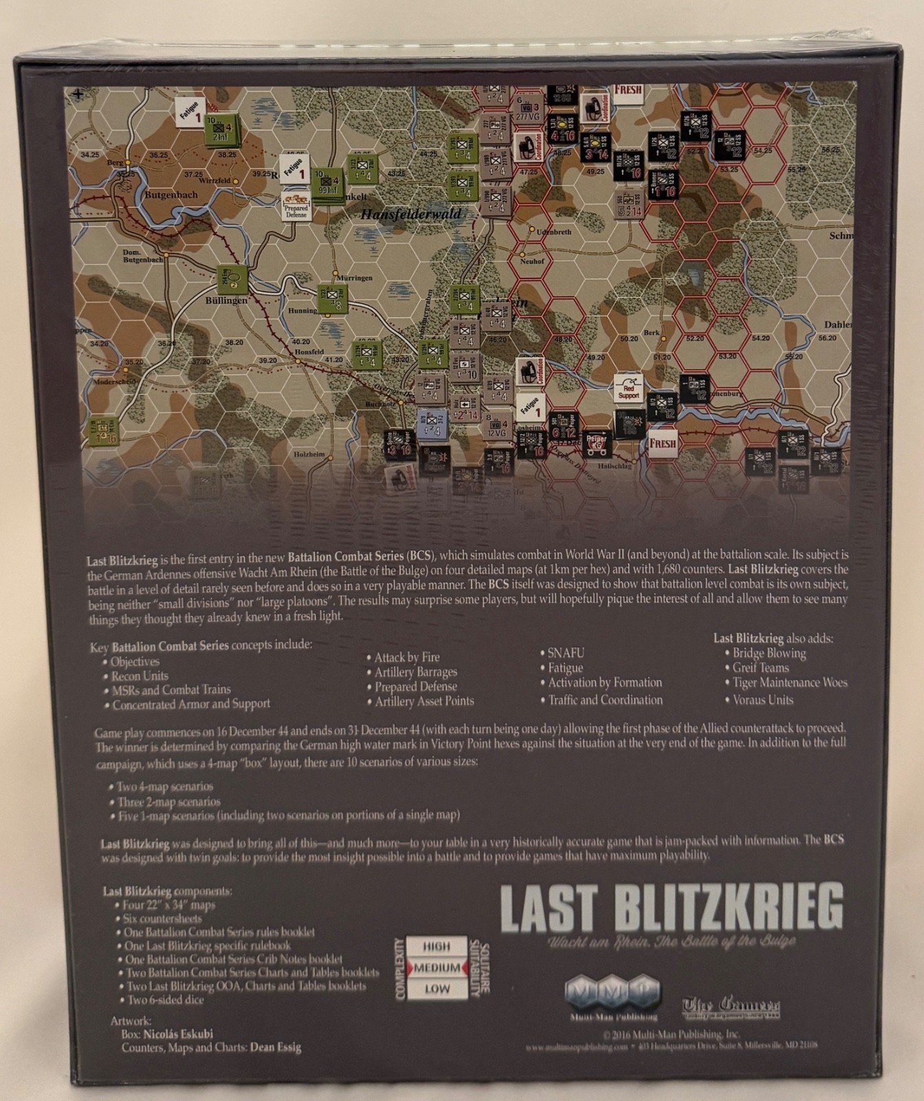 Multi-Man Publishing Last Blitzkrieg The Battle of the Bulge New in Shrink Wrap