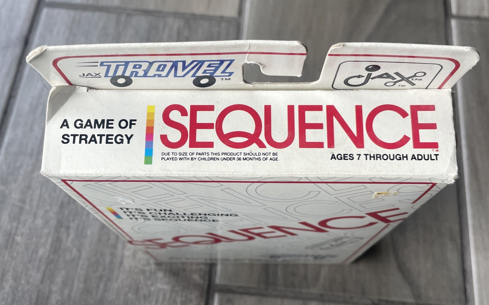 Sequence TRAVEL Board Game A Game of Strategy JAX Ltd 1994 VERY GOOD CLEAN COND