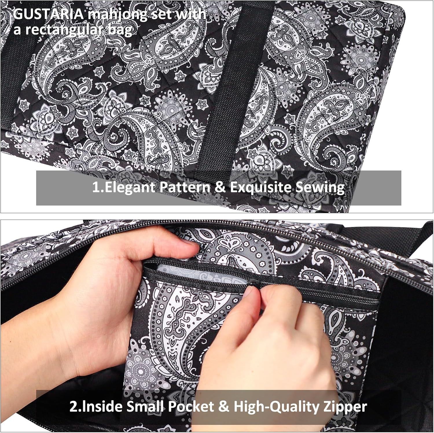NEW!American Mahjong,160 deep blue Layered+Fashion Mahjong bag set Fast ship