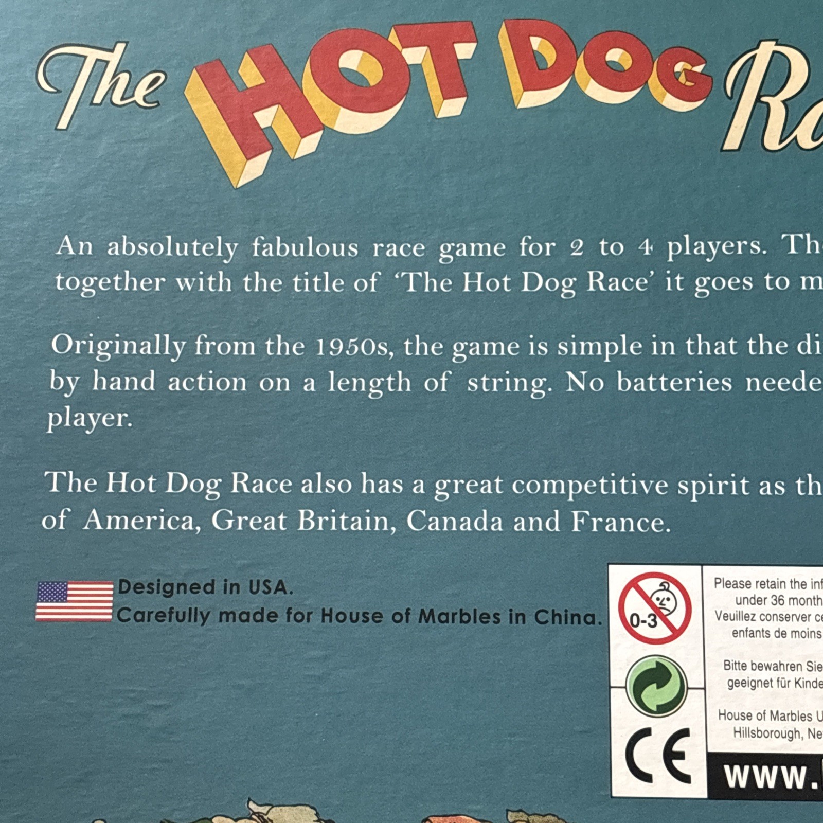 The Hot Dog Race Game By The House Of Marbles