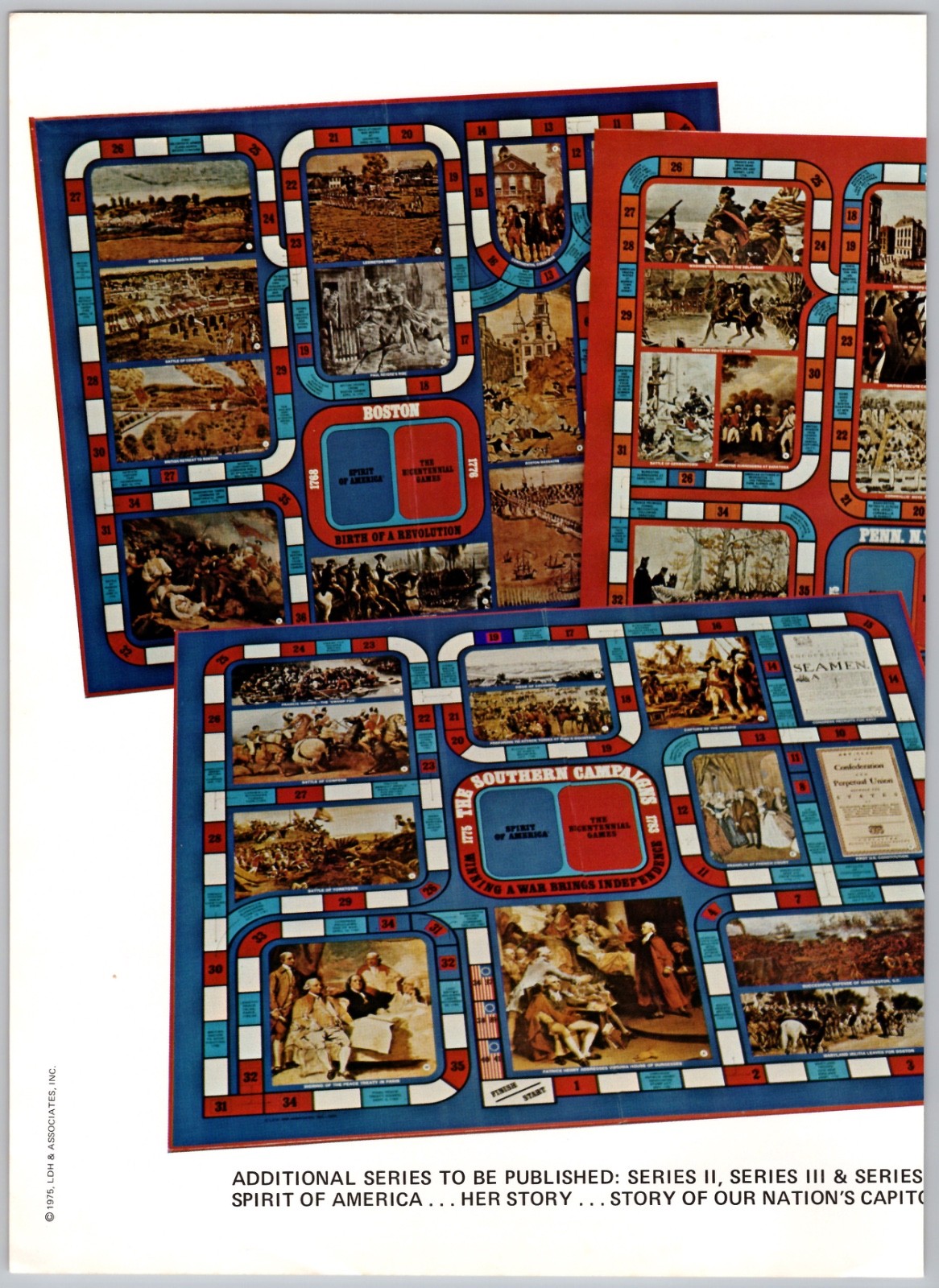 1977 Coach House Games Vintage Toy Ad Bicentennial Board Game 1776