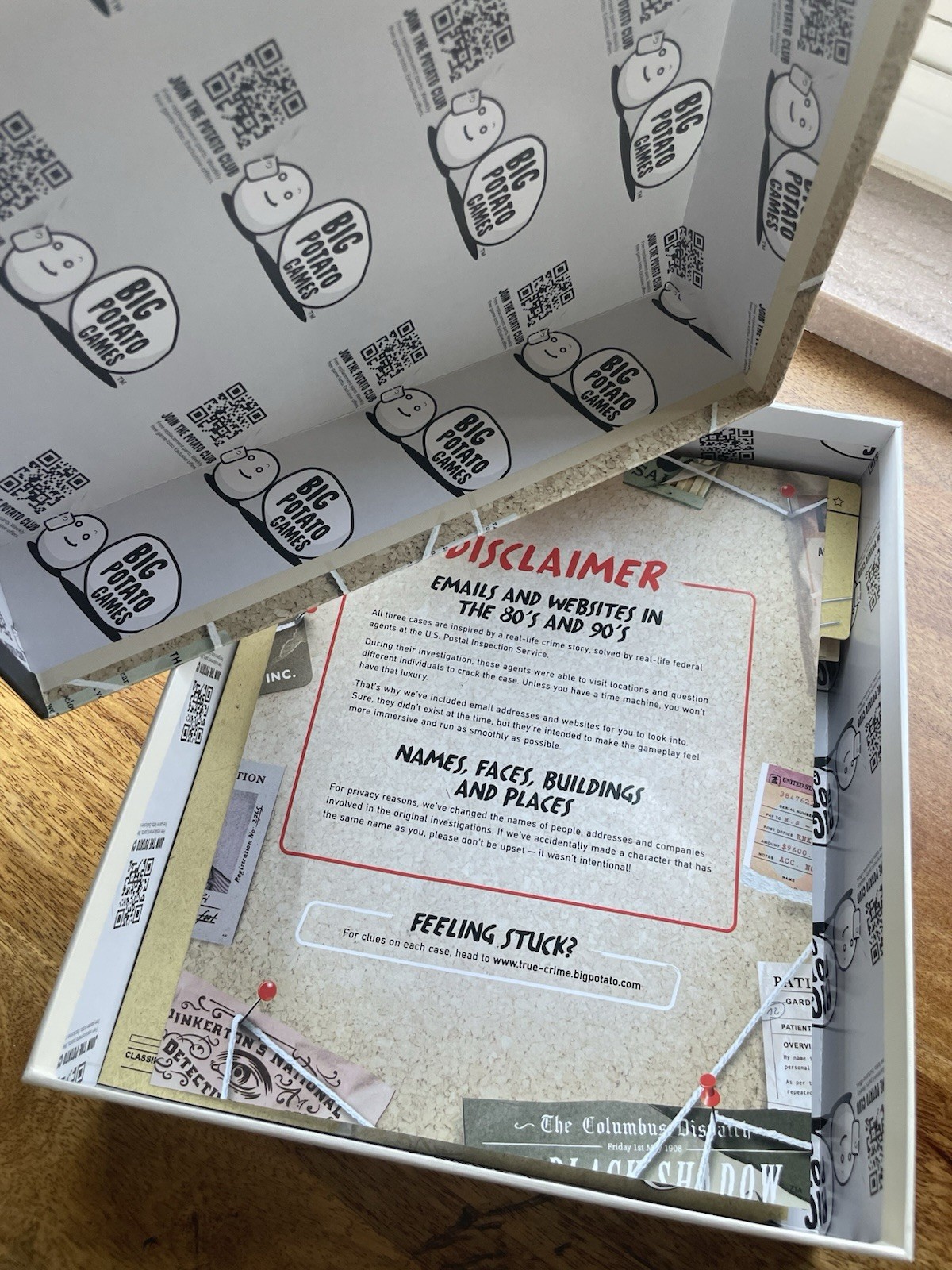 TWO Cases Left. Big Potato Games True Crime Stories Board Game, 2 Cases