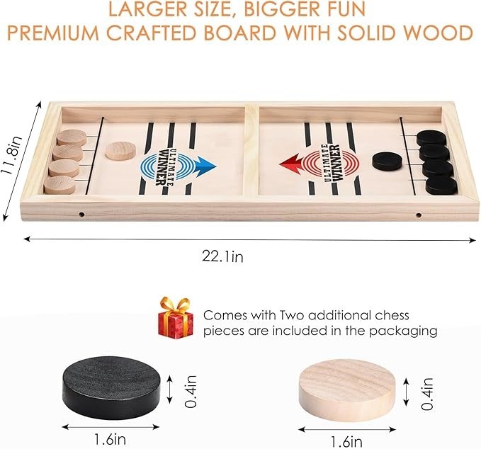 Large Sling Puck Tabletop Game Hockey Board Game Ultimate Champion