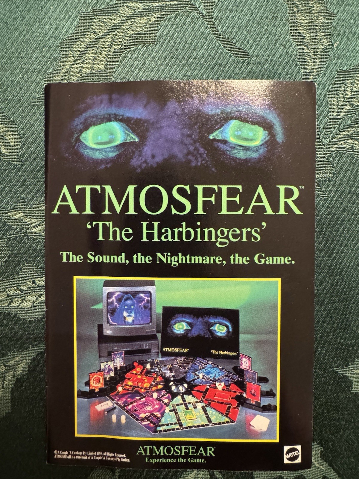 Vintage 1995 Mattel Atmosfear The Harbingers Horror VHS Board Game Near Complete