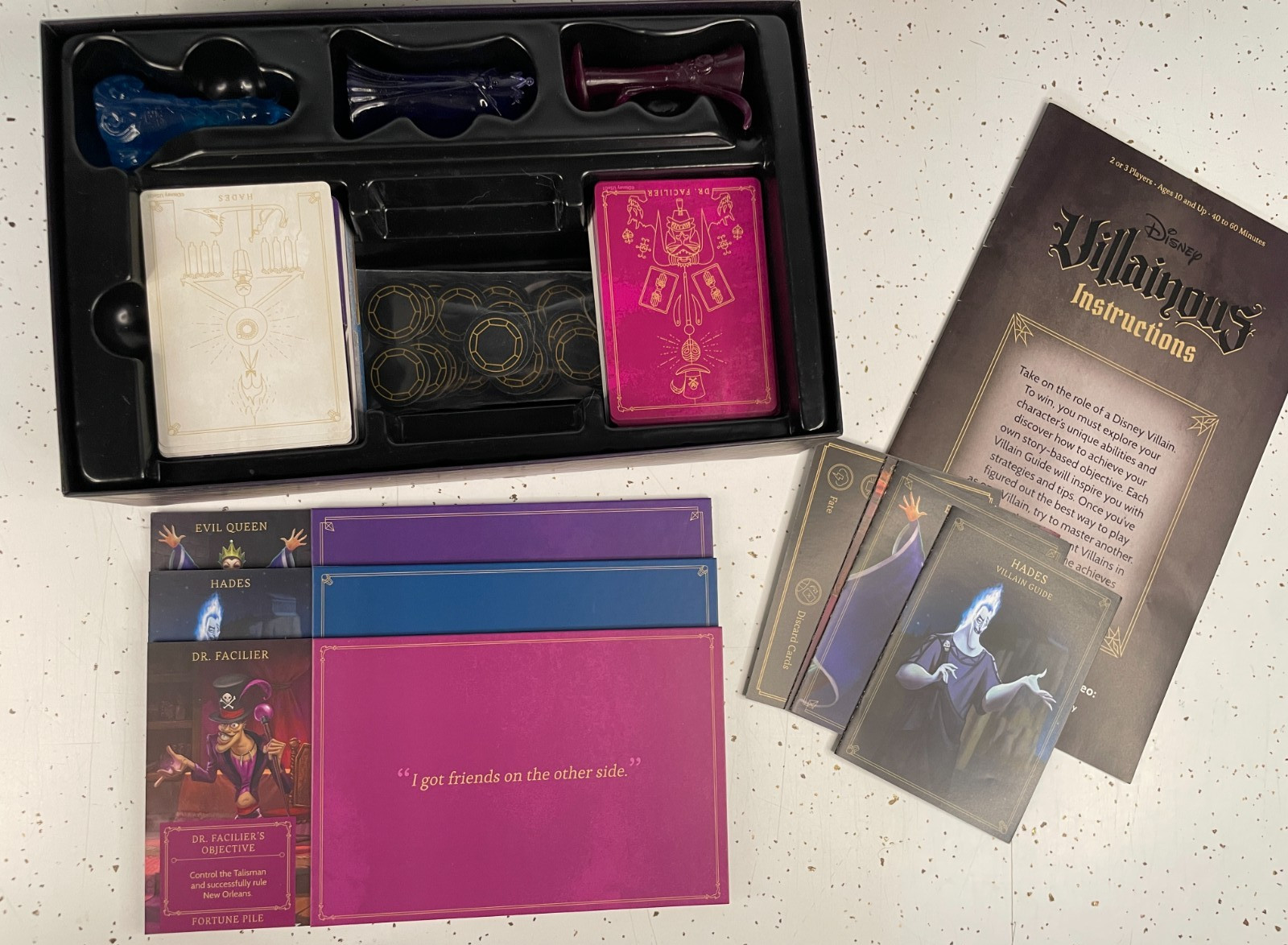 Disney Villainous Board Game with Wicked to the Core Expansion ~ Complete!