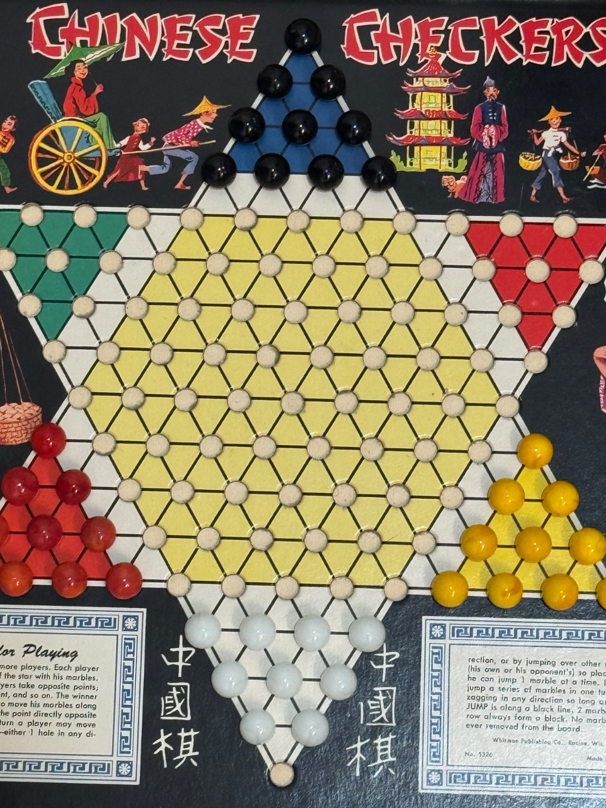 Whitman Chinese Checkers Board Game Vintage 1959