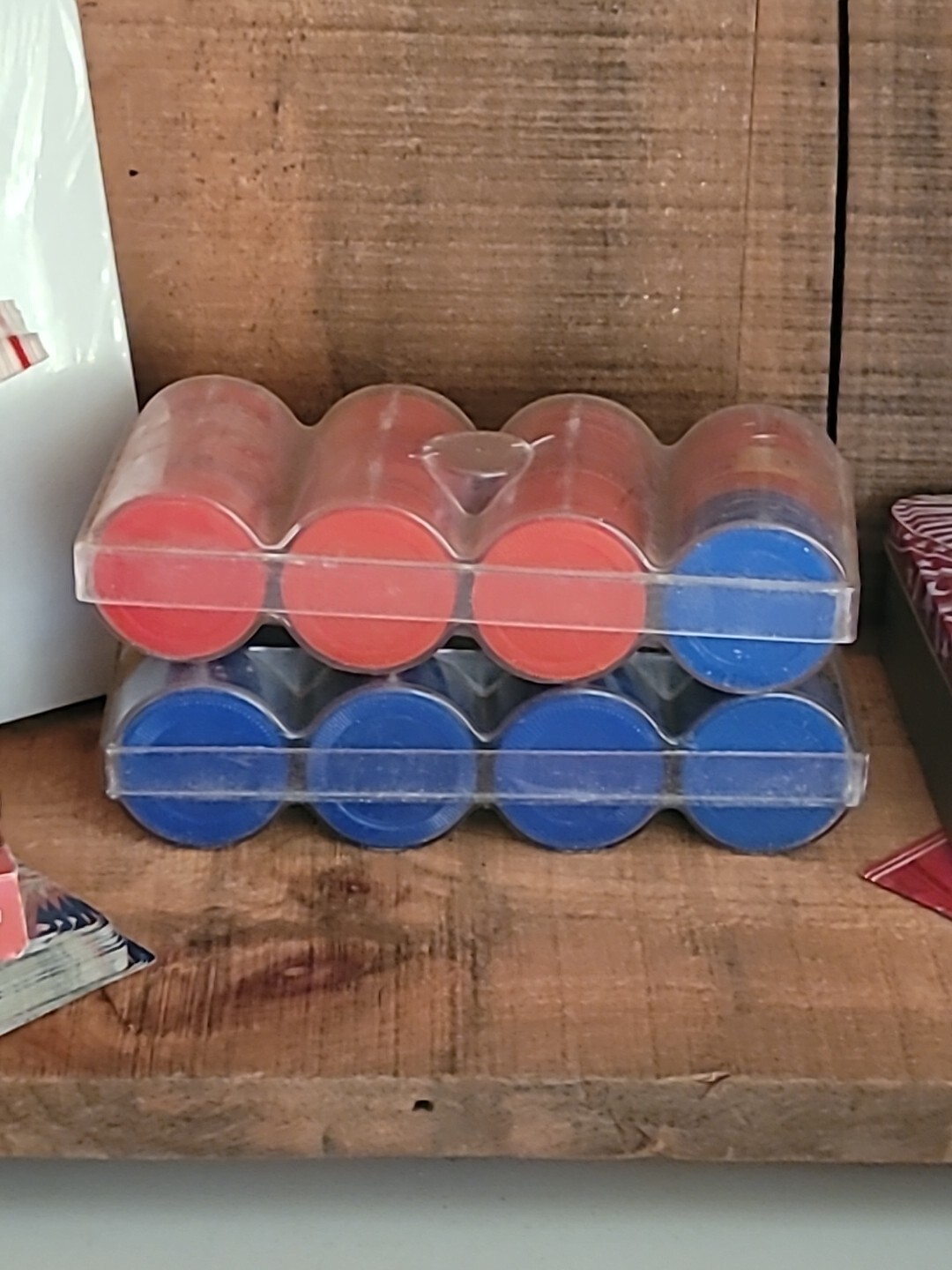 VINTAGE Poker LOT POKER CHIPS Cards Jumbo Deck POKER DICE SET