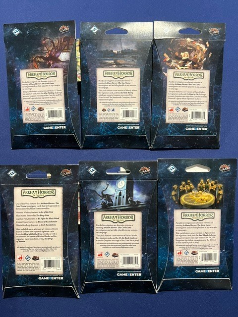 NEW Very RARE Arkham Horror Parallel Investigator Packs and Out of the Void Set