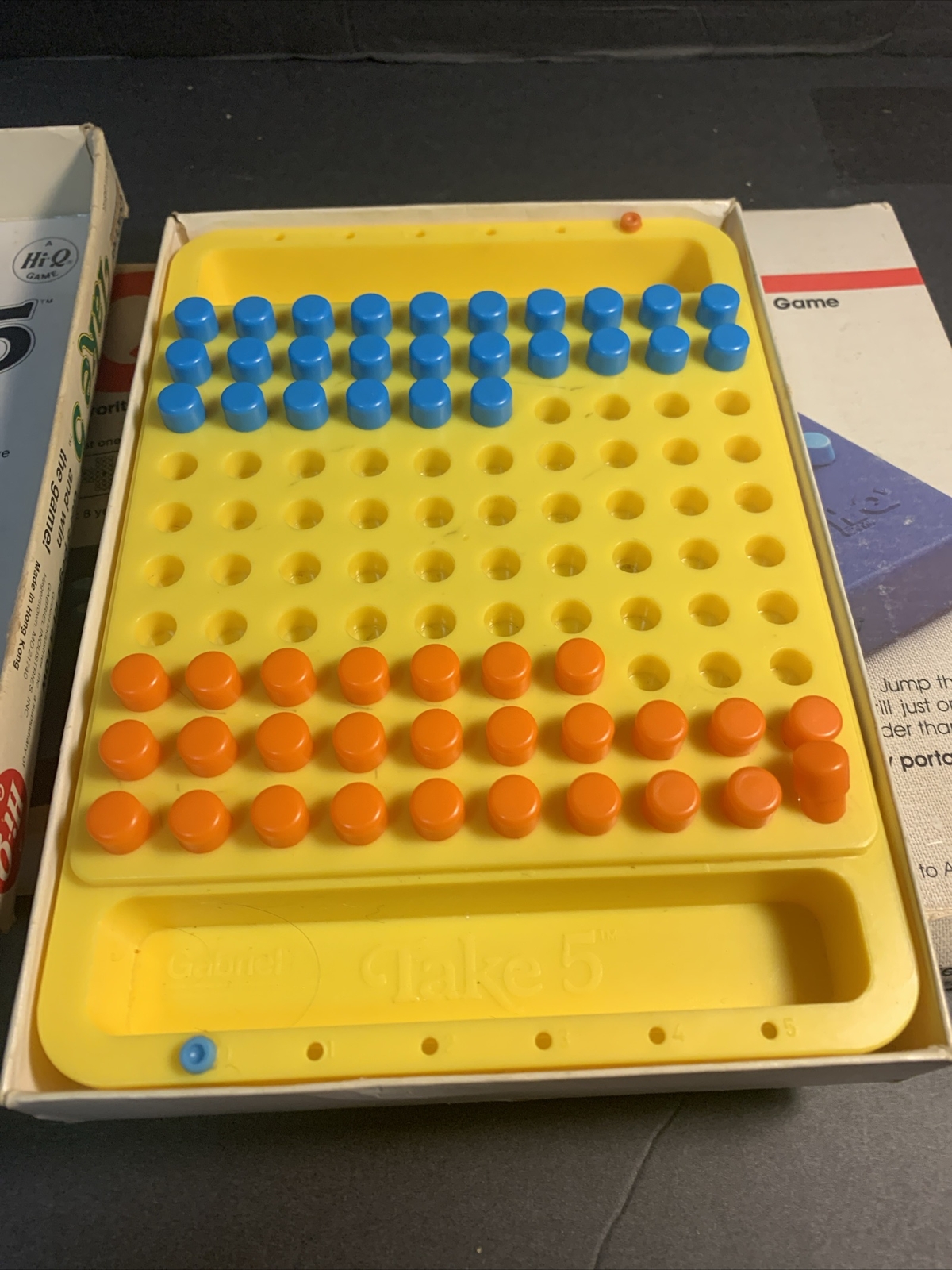 Lot of 3 Vintage Take 5 Gabriel / Ideal Hi-Q Games Take 5 Solitaire Peg Jump