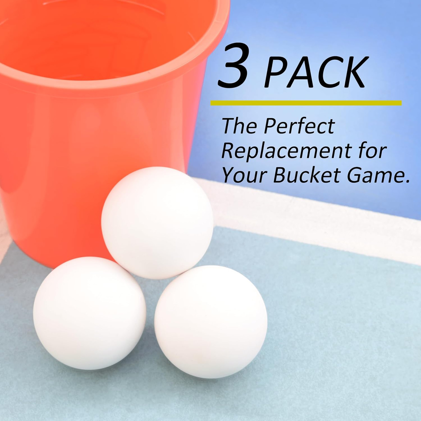 Bucket Toss Replacement Balls 3 Pack for Outdoor Yard Game, Waterproof Durable