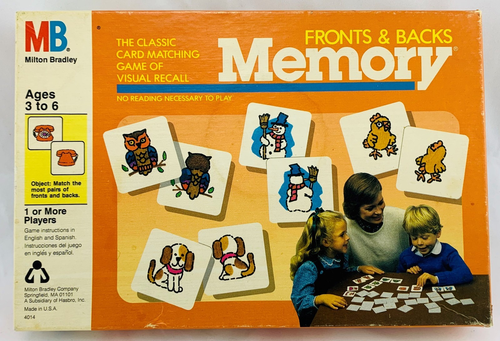 1980 Memory Fronts and Backs by Milton Bradley Complete Good Condition FREE SHIP