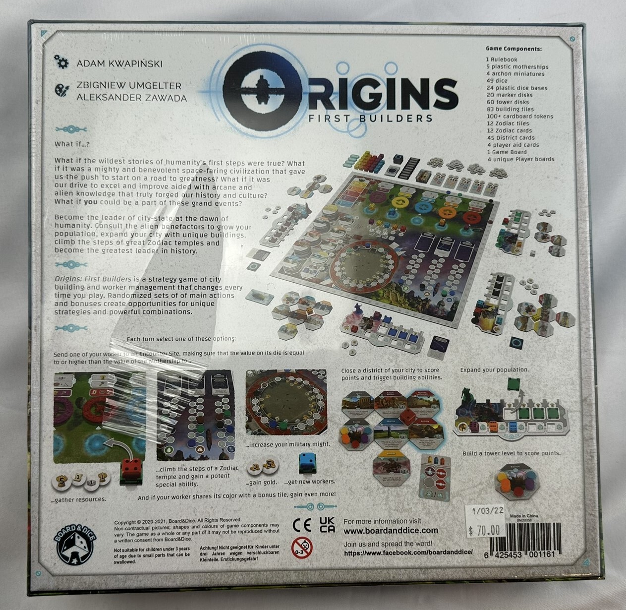 Origins First Builders Board Game Brand New Sealed FREE SHIPPING