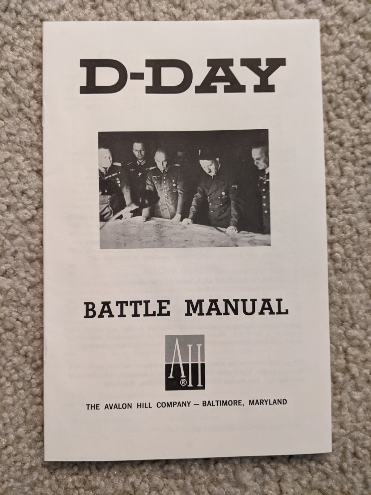 D-Day: World War II Invasion Board Wargame By Avalon Hill. Scorecards Unmarked.