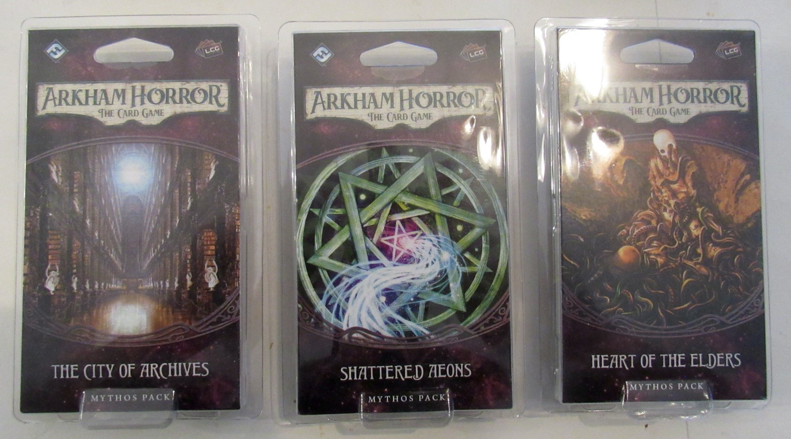 ARKHAM HORROR CARD GAME: THE FORGOTTEN AGE 6 MYTHOS PACKS – 3 NEW/3 PRE-OWNED