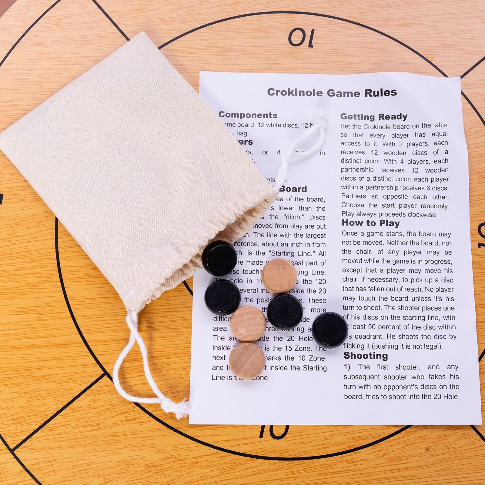 30 Inch Tournament Crokinole Board Game, Official Crokinole & Checkers | 26″ …