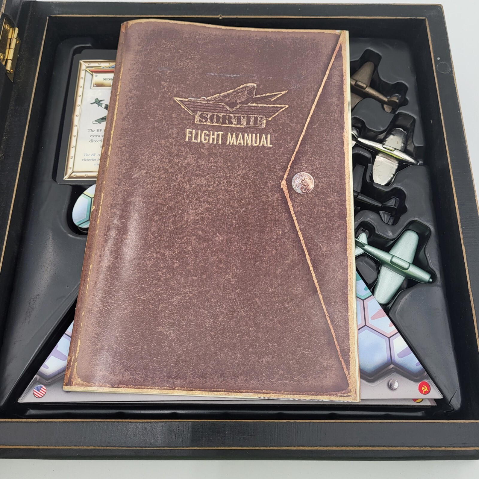 Sortie Bookshelf Edition WWII Aerial Dogfighting Game Front Porch Wooden Case