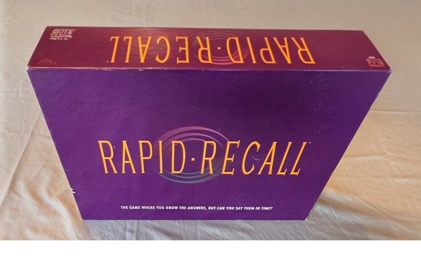 Rapid Recall Board Game Sterten #5059 Family Fun Complete In Box 1993 Vintage